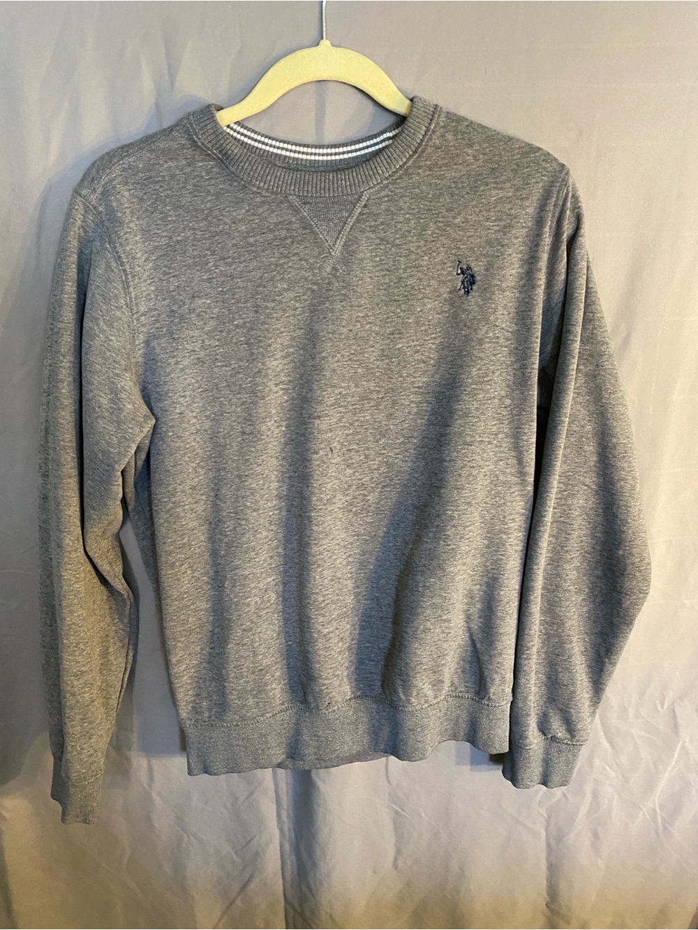 U.S. Polo Assn. Men's Heather Gray Crewneck Sweatshirt